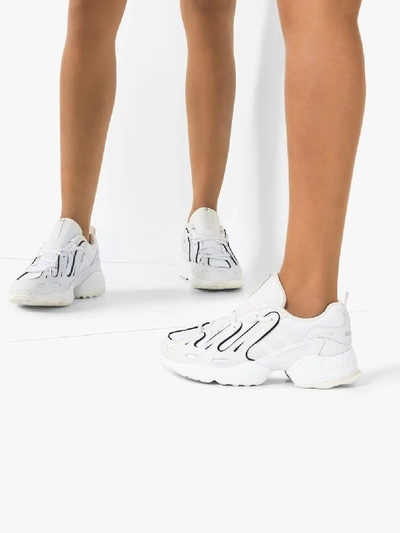 Shop Adidas Originals Adidas White Eqt Gazelle Sneakers