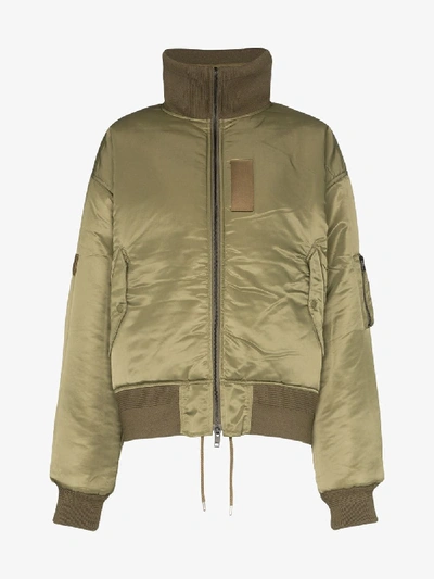 Shop Ambush Reversible Padded Bomber Jacket In Green