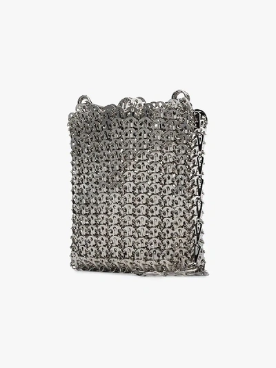 Shop Paco Rabanne '1969' Schultertasche In Silver