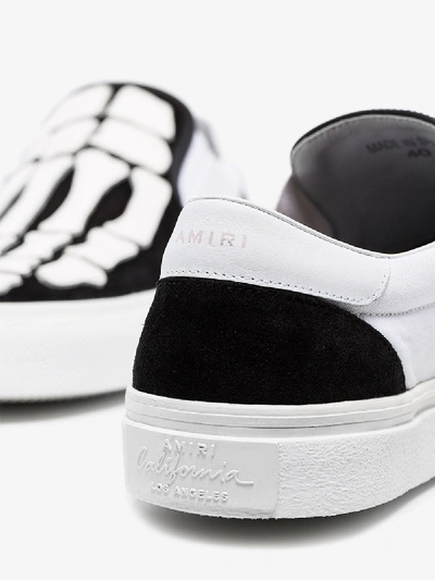 Shop Amiri Black Skeleton Slip-on Sneakers