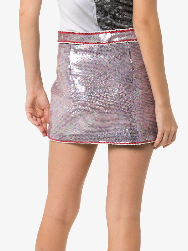 Ashley Williams Sequin Mini Skirt In Multicolour | ModeSens