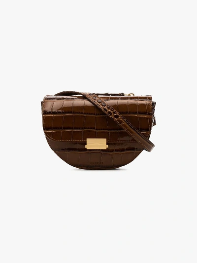 Shop Wandler Brown Anna Mock Croc Leather Belt Bag