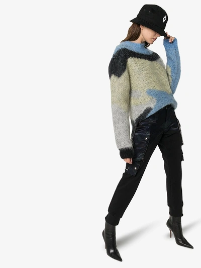 Shop Ambush Geometric Pattern Knitted Sweater In Blue