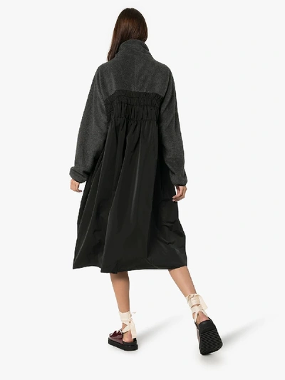 Shop Sandy Liang Mary Mary Fleece Dress In Black