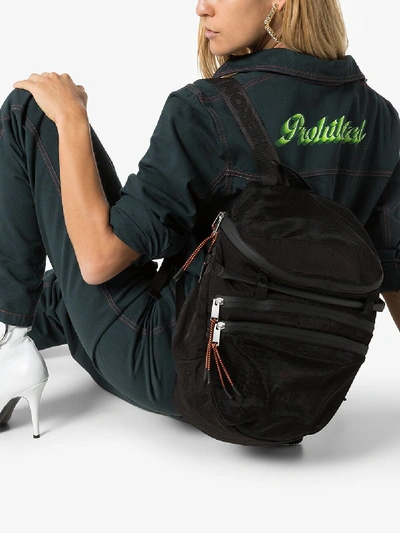 Shop Heron Preston Black Logo Nylon Backpack
