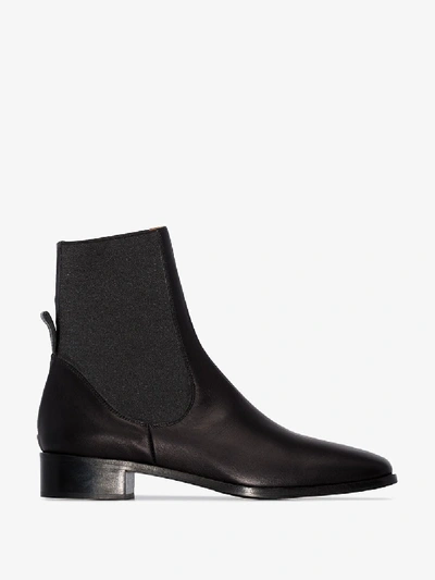 Shop Atp Atelier Vernazza Leather Ankle Boots In Black