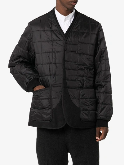 Shop Haider Ackermann Quilted Collarless Jacket In Black