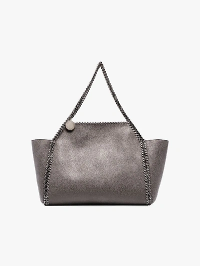 Shop Stella Mccartney Grey Falabella Reversible Tote Bag