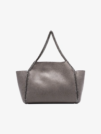 Shop Stella Mccartney Grey Falabella Reversible Tote Bag