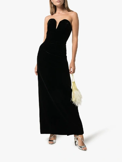 Shop Michael Lo Sordo Jessica Sweetheart Maxi Dress In Black