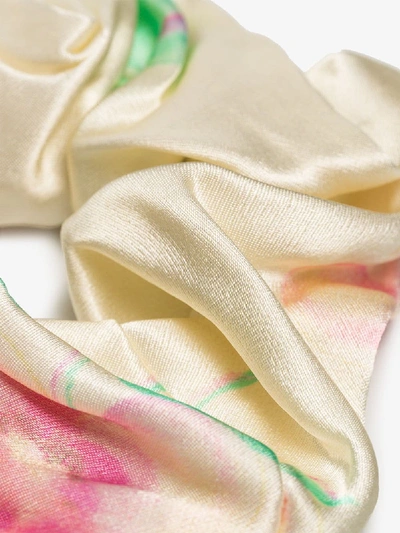 Shop Ganni Multicoloured Tie-dye Scrunchie In Neutrals