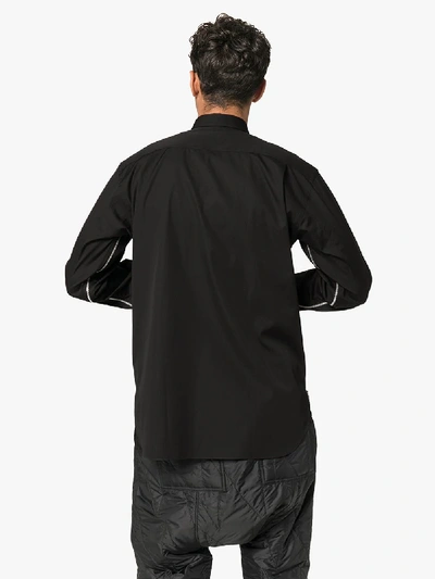 Shop Comme Des Garçons Shirt Zipped Cotton Shirt In Black