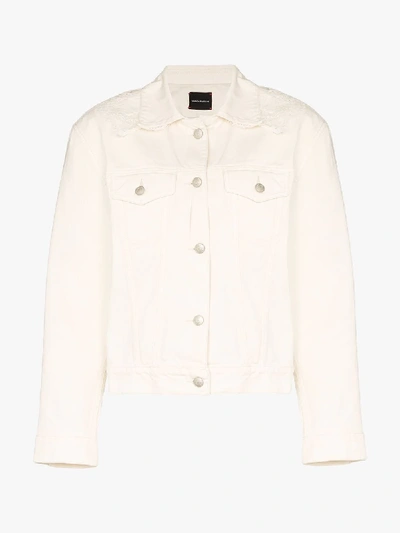 Shop Magda Butrym Mayville Denim Jacket In White