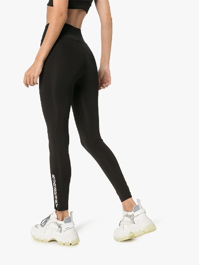 Shop Burberry Torne Logo Leggings In Black