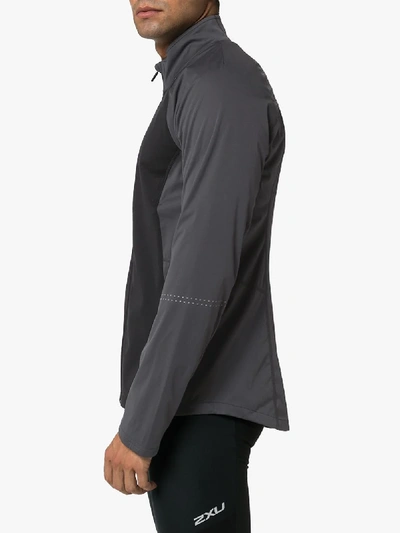 Shop 2xu Grey And Black Pursuit Thermal Hybrid Jacket