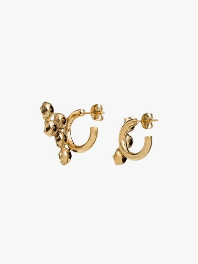 Shop Beaufille Yellow Gold-plated Crystal Hoop Earrings