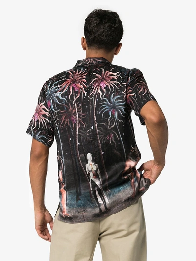 Shop Endless Joy Paradise Lost Silk Shirt In Multicolour