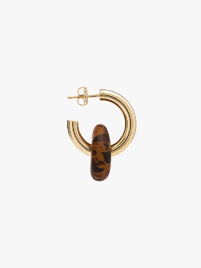 Shop Beaufille Yellow Gold-plated Yang Circle Hoop Earrings