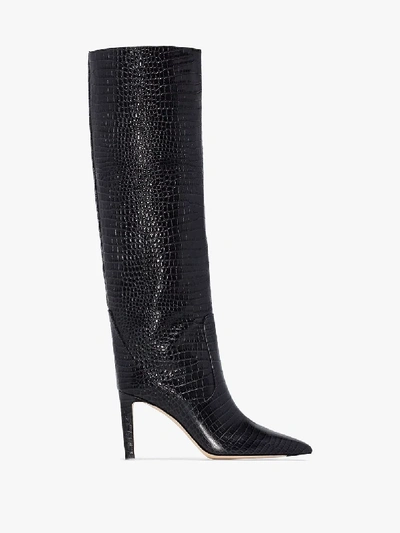 Shop Jimmy Choo Grey Mavis 85 Knee-high Boots