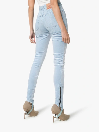 Shop Y/project High Rise Stirrup Jeans In Blue