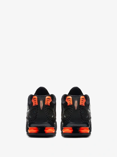 Shop Nike Black And Orange Shox Enigma Sneakers