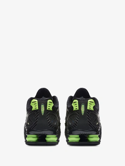 Shop Nike Black And Lime Blast Shox Enigma Low Top Sneakers