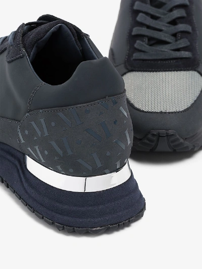 Shop Mallet Footwear Navy Popham Low Top Sneakers In Blue