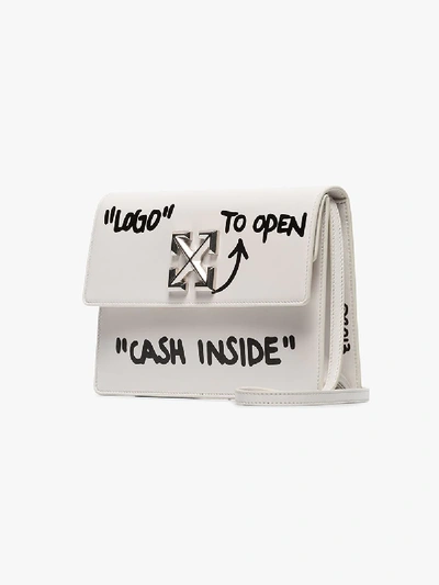 Shop Off-white White Jitney 1.0 Cash Inside Leather Cross Body Bag