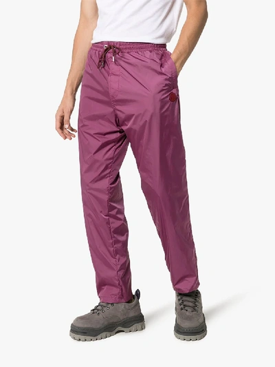 Shop Moncler Genius Purple Drawstring Waist Track Pants