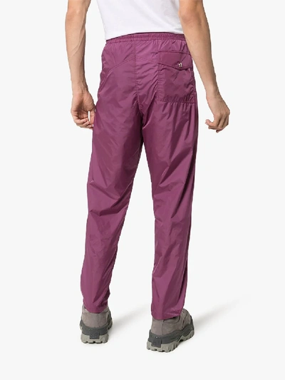 Shop Moncler Genius Purple Drawstring Waist Track Pants