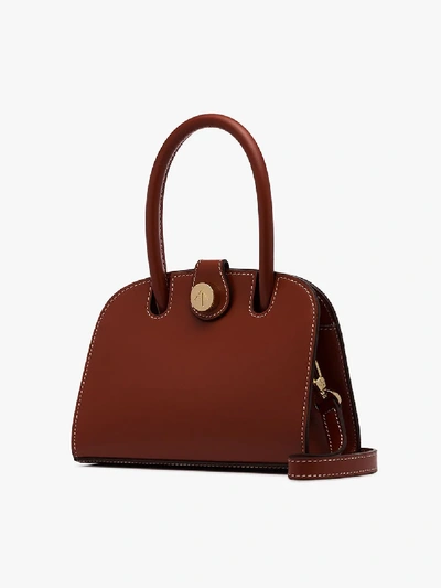 Shop Manu Atelier Red Ladybird Micro Leather Shoulder Bag
