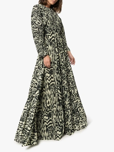 Shop Solace London Taima Pleated Maxi Dress In Multicolour