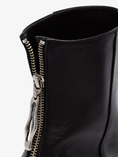 Shop Yuul Yie Black Amoeba 70 Leather Ankle Boots