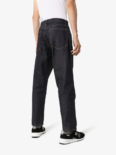 Shop Jil Sander Twisted Jeans In Blue
