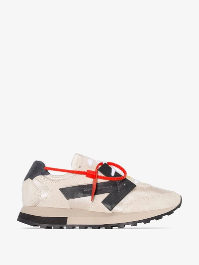 Shop Off-white Neutral Arrow Running Sneakers In Neutrals