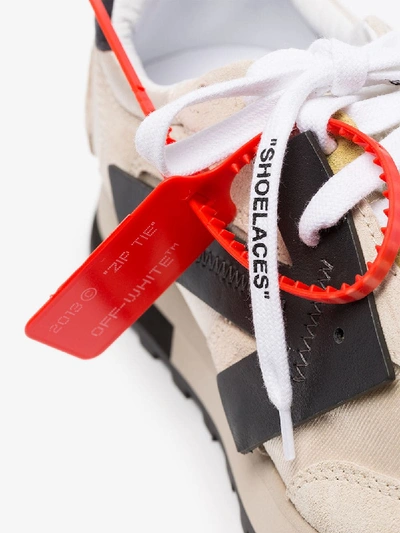 Shop Off-white Neutral Arrow Running Sneakers In Neutrals