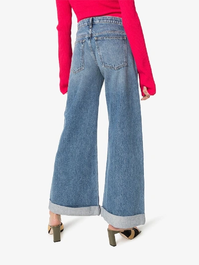 Shop Khaite 'noelle' Jeans Mit Weitem Bein In Blue
