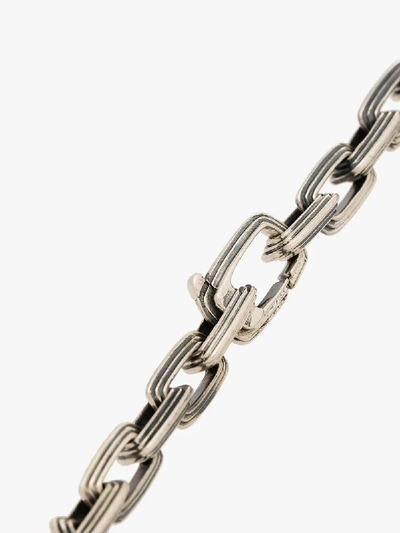 Shop M Cohen M. Cohen Sterling Silver Rectangular Link Chain Bracelet