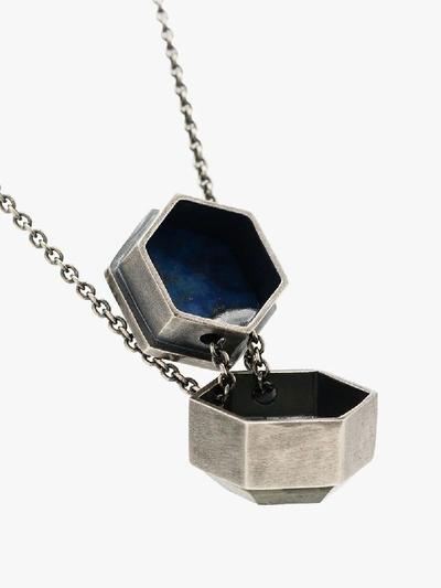 Shop M Cohen M. Cohen Sterling Silver Hex Geo Lapis Lazuli Necklace