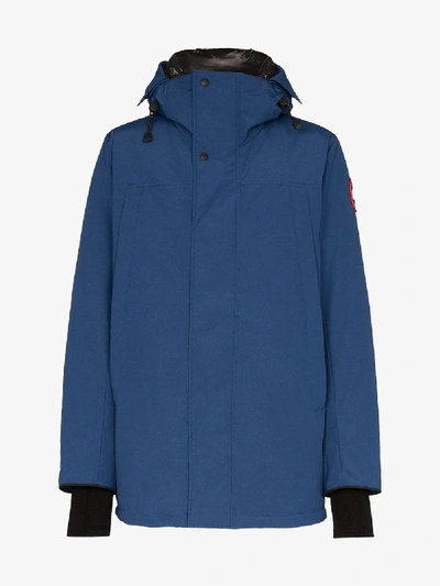 Shop Canada Goose Blue Sanford Padded Parka Jacket