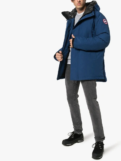 Shop Canada Goose Blue Sanford Padded Parka Jacket