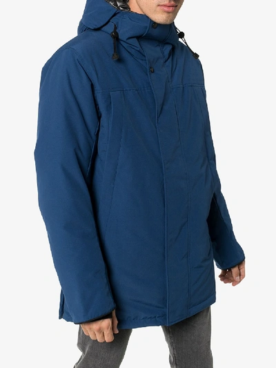 Shop Canada Goose Blue Sanford Padded Parka Jacket