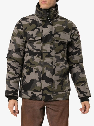 Shop Canada Goose Forester Padded Camouflage Jacket In Grey
