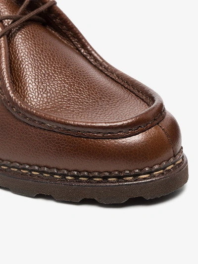 Shop Paraboot Michael Grain Lace-up Shoes - Men's - Leather/rubber In Brown