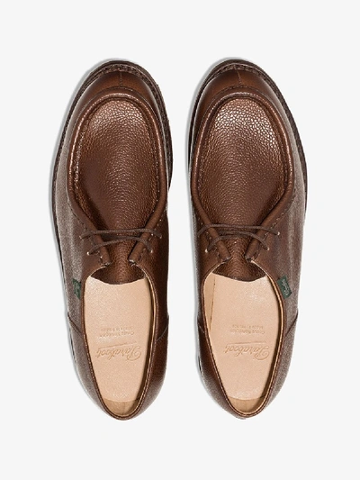 Shop Paraboot Michael Grain Lace-up Shoes - Men's - Leather/rubber In Brown