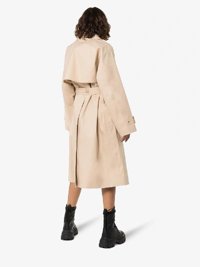 Shop Jil Sander Double-breasted Trench Coat In Neutrals