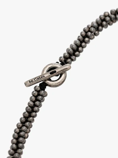 Shop M. Cohen Sterling Silver Jack Beaded Bracelet In Metallic