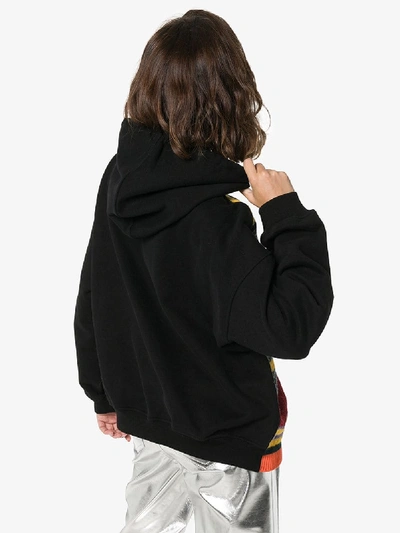 Shop Angel Chen Knitted Striped Hoodie In Multicolour