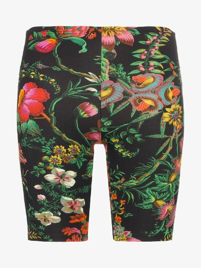 Shop Rabanne Paco  Floral Print Cycling Shorts In Green