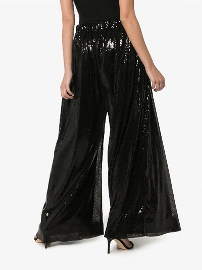 Shop Deitas Sequin Embellished Palazzo Pants In Black